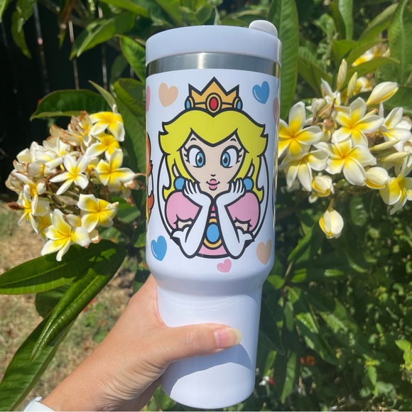 Custom made Nintendo Super Mario Bros Tumbler 40 oz tumbler with hand carry hand - Picture 5 of 15